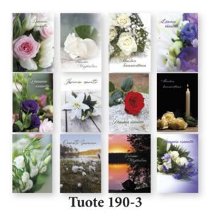 Tuote 190-3 Taitettu pikkukortti suru