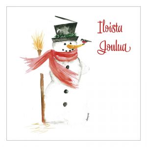 skandinaavinen-joulukortti-lumiukko